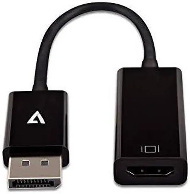 Alt view image 4 of 4 - V7 Black Video Adapter DisplayPort Male to HDMI Female Slim CBLDPHDSL1E