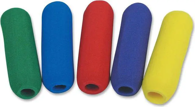 Alt view image 2 of 2 - The Pencil Grip The Classics Soft Foam Pencil Grips, Ergonomic Writing Aid For Lefties And Righties, 1.5 Inch Long, Assorted Colors, 12 Count - TPG-16412