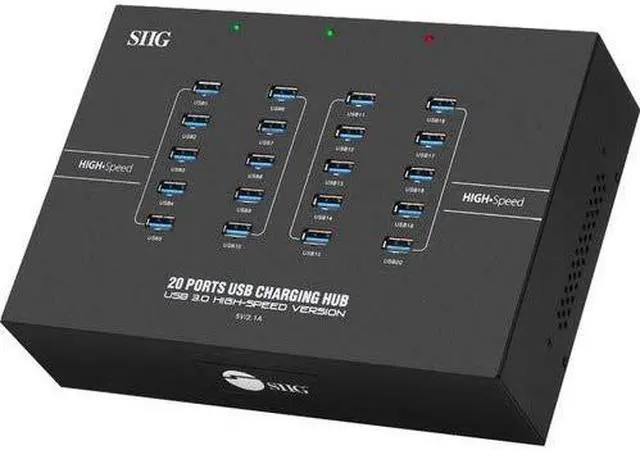 Alt view image 12 of 12 - Siig 20-Port Industrial Usb 3.0 Hub With Charging