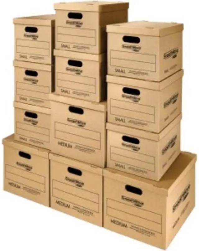 Alt view image 17 of 17 - Bankers Box SmoothMove Classic Moving Boxes 8-SM: 15l x 12w x 10h 4-MED: 18l x