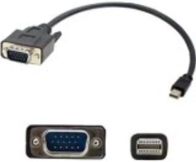 Alt view image 11 of 12 - 6Ft Mini-Displayport 1.1 Male To Vga Male Black Cable For Resolution Up To 1920X1200 (Wuxga)