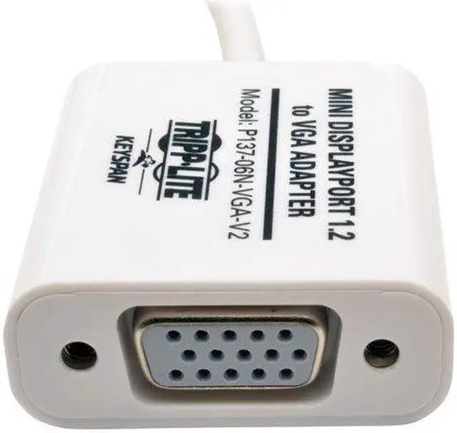 Alt view image 19 of 19 - Tripp Lite Keyspan Mini DisplayPort to VGA Active Cable Adapter, MDP 1.2, Converter for MDP to VGA (M/F), 6-in. (P137-06N-VGA-V2)