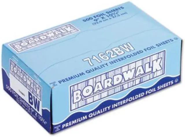Alt view image 5 of 5 - Boardwalk Pop-Up Aluminum Foil Wrap Sheets 9 x 10 3/4 Silver 500/Box 7162BX