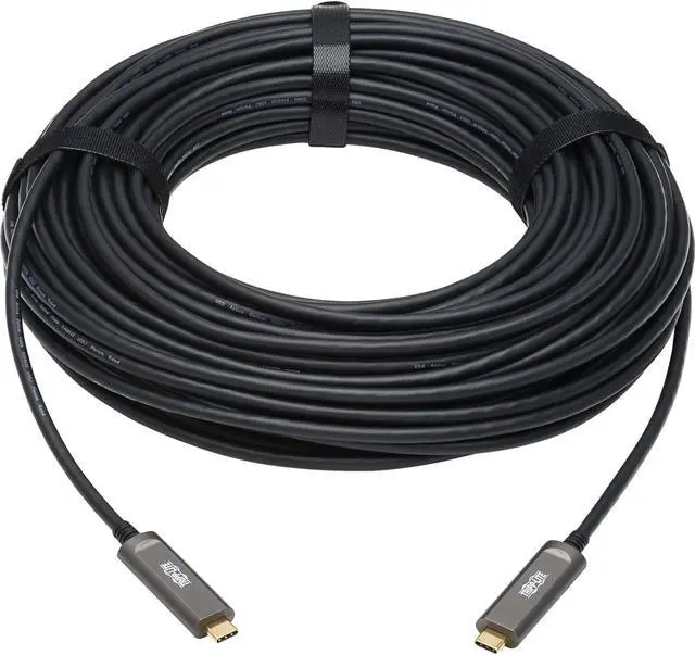 Alt view image 7 of 8 - Tripp Lite USB-C Fiber (10 Gbps) Data Cable, USB 3.2 Active Optical Cable, Male to Male, Black, Plenum-Rated for in Wall & Ceiling Installations, 33" to 98" Length, 3-Year Warranty (U420F-D3 Series)