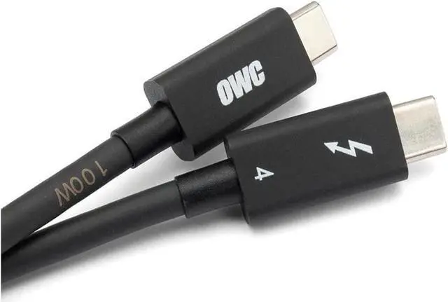 Alt view image 2 of 8 - owc thunderbolt 4 cable, thunderbolt certified, 0.72 meter (2.36 ft), 40 gb/s data transfer, 100w power charging, compatible with thunderbolt 4, thunderbolt 3, usb-c, and usb4 devices, black