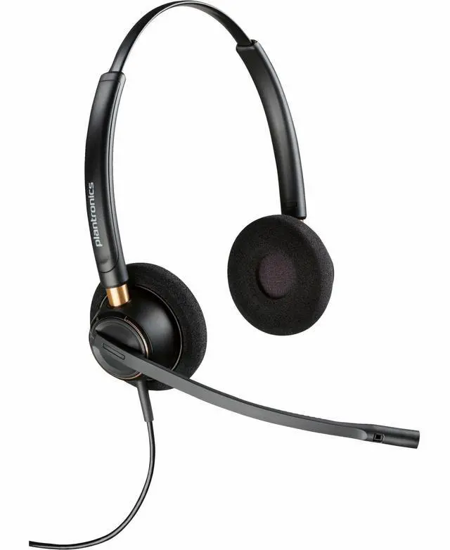 Alt view image 4 of 4 - Poly EncorePro HW520D Headset - Stereo - Wired - On-ear - Binaural - Ear-cup - 2.58 ft Cable - Noise Cancelling Microphone