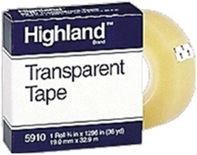 Alt view image 9 of 9 - Highland Transparent Tape, 1" Core, 0.75" X 36 Yds, Clear 5910341296