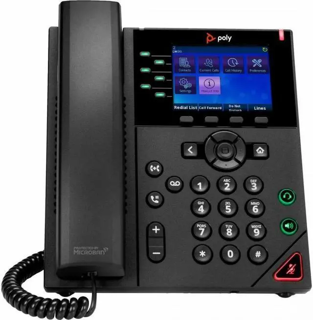 Alt view image 2 of 2 - HP Poly OBI VVX 350 IP Phone and PoE-enabled, Corded Desktop Phone, Black  | 89B59AA