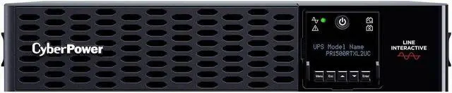 Alt view image 2 of 2 - CyberPower PR1500RTXL2UC Smart App Sinewave UPS Systems - 1500VA/1500W, 120 VAC, NEMA 5-15P, 2U, Rack / Tower, Sine Wave, 8 Outlets, LCD, PowerPanel® Business