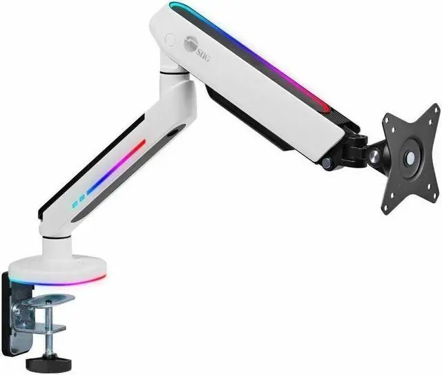 Alt view image 8 of 9 - SIIG Single Monitor Desk Mount RGB
