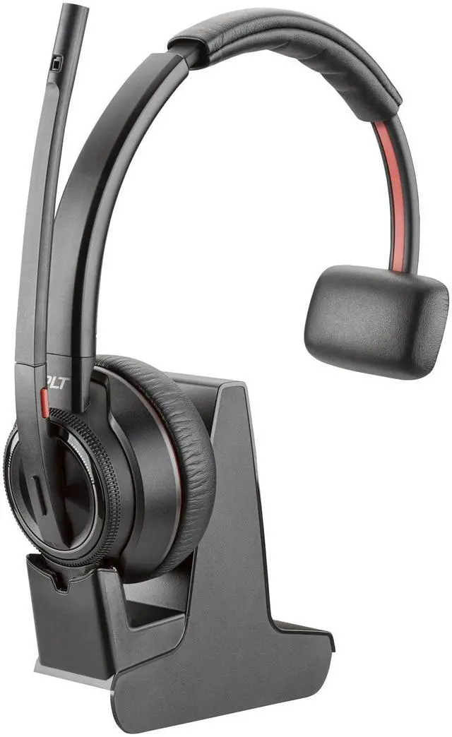 Alt view image 8 of 10 - Poly Savi 8210-M Headset - Mono - Wireless - DECT - 590.6 ft - Over-the-head - Monaural - Ear-cup - Noise Cancelling Microphone