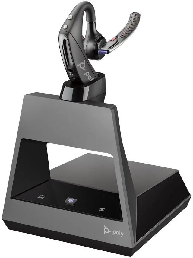 Alt view image 8 of 8 - Poly Voyager 5200 USB-A Office Headset TAA - Microsoft Teams Certification - Siri, Google Assistant - Mono - Wireless - Bluetooth - 250 ft - 32 Ohm - Over-the-ear - Monaural - In-ear - 7.10 ft Cable -