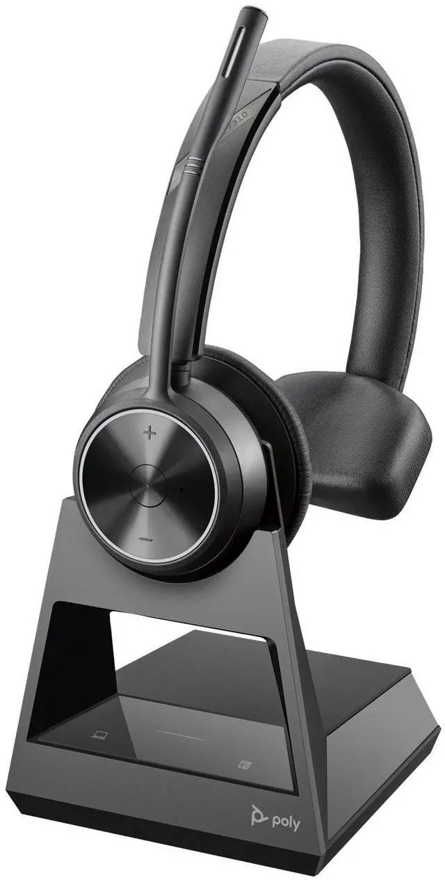 Alt view image 2 of 2 - Poly Savi 7310 Office Monaural DECT 1920-1930 MHz Headset - Microsoft Teams Certification - Mono - Wireless - Bluetooth/DECT - 580 ft - 20 Hz - 20 kHz - Over-the-head, On-ear - Monaural - Noise Cancel
