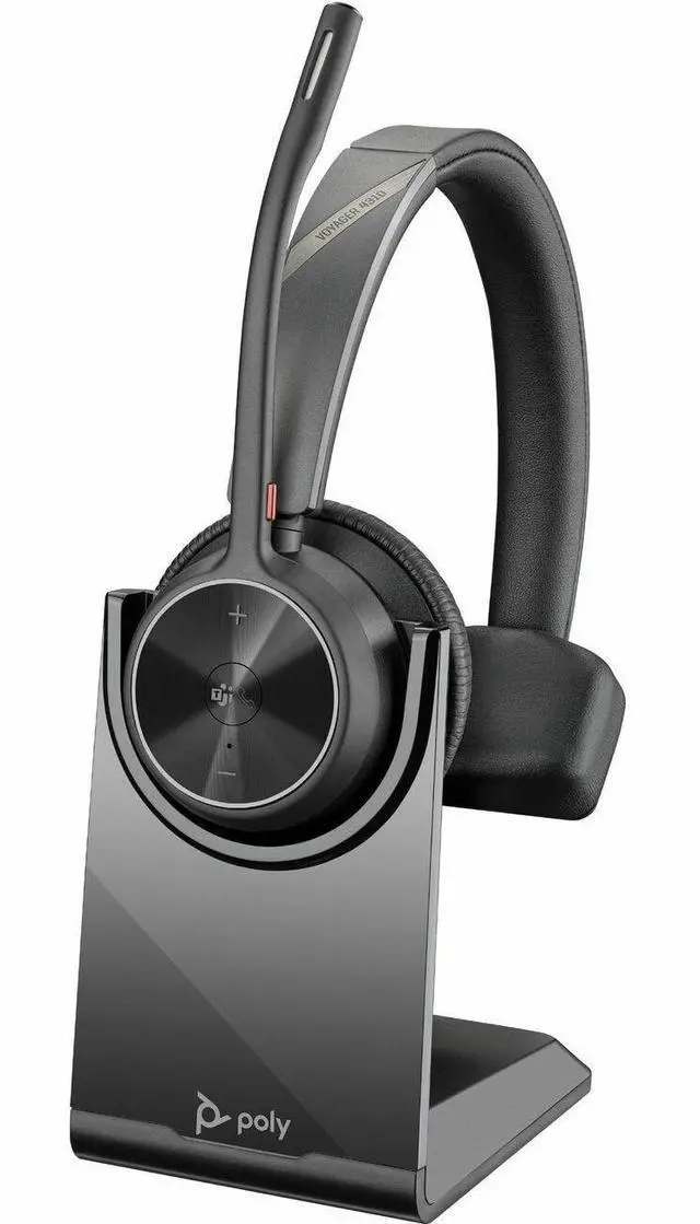 Alt view image 8 of 8 - Poly Voyager 4310 Microsoft Teams Certified USB-C Headset with charge stan