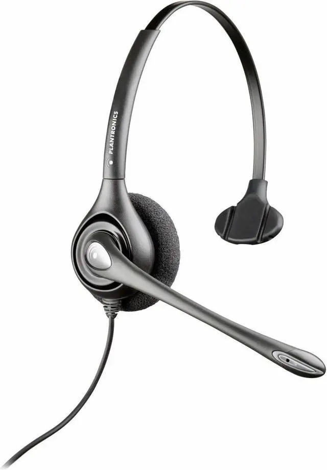 Alt view image 2 of 2 - Poly H251N-CD Over-The-Head, Ear Muff Receiver - Mono - Quick Disconnect - Wired - Over-the-head, On-ear - Monaural - Ear-cup - Noise Cancelling MicrophoneTAA Compliant