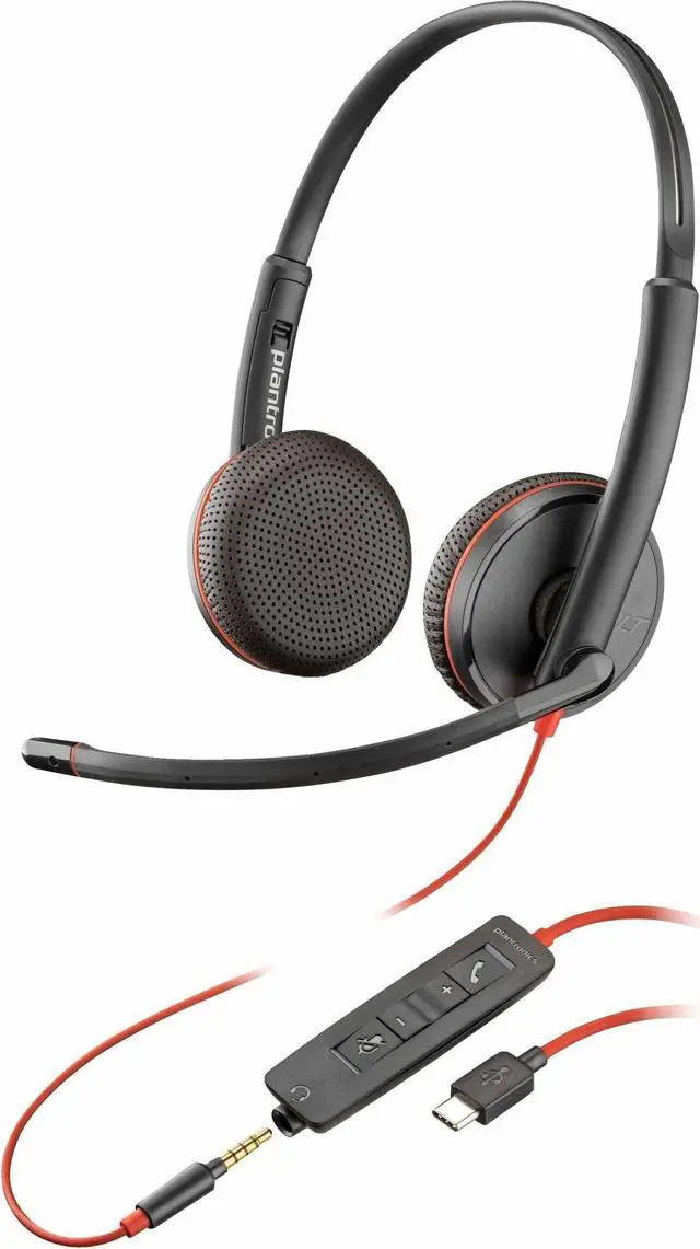 Alt view image 3 of 3 - Poly Blackwire C3225 Headset - Microsoft Teams Certification - Stereo - Mini-phone (3.5mm), USB Type C - Wired - 32 Ohm - 20 Hz - 20 kHz - Over-the-head, Over-the-ear - Binaural - Supra-aural - 7.45 f