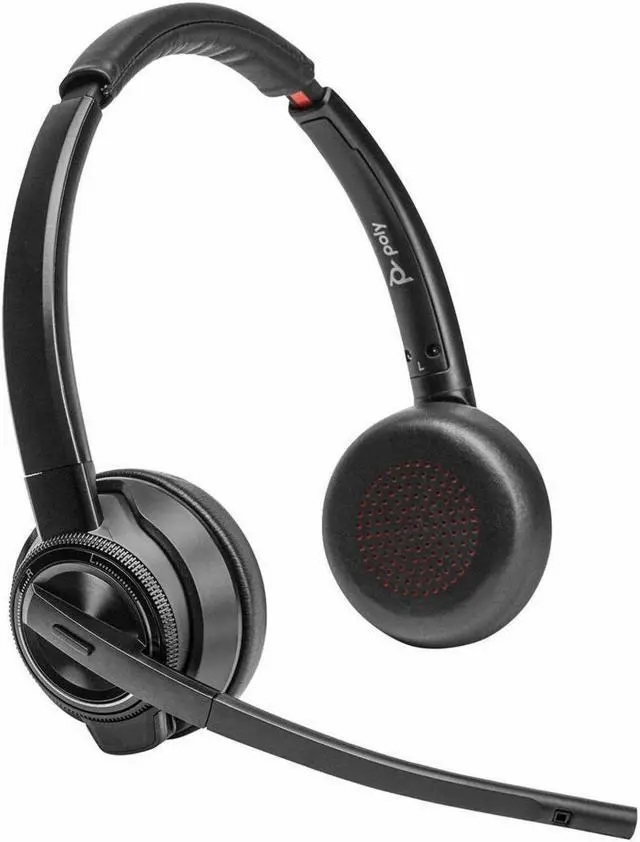 Alt view image 4 of 4 - Poly Savi 8400 Office 8420 Headset - Microsoft Teams Certification - Stereo - Wireless - Bluetooth/DECT - 590.6 ft - 20 Hz - 20 kHz - On-ear, Over-the-head - Binaural - Supra-aural - Noise Cancelling