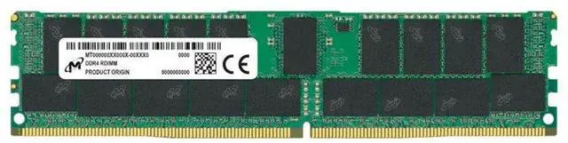 Alt view image 2 of 2 - Micron 16GB 3200 MHz PC4-25600 DDR4 CL22 1.2 V registered ECC Model (MTA18ASF2G72PDZ-3G2E1R)