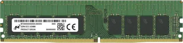 Alt view image 2 of 2 - Micron 16GB DIMM 3200MHz PC4-25600 DDR4 CL22 ECC Model (MTA9ASF2G72AZ-3G2F1R)