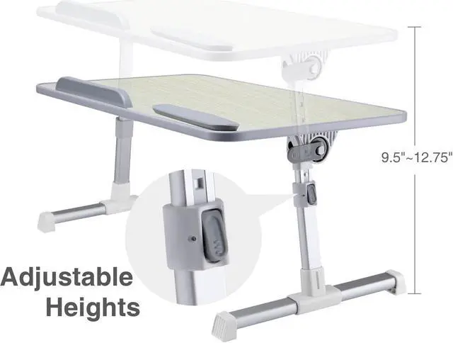 Alt view image 16 of 16 - SIIG Adjustable Laptop Bed Desk for MacBook and PC