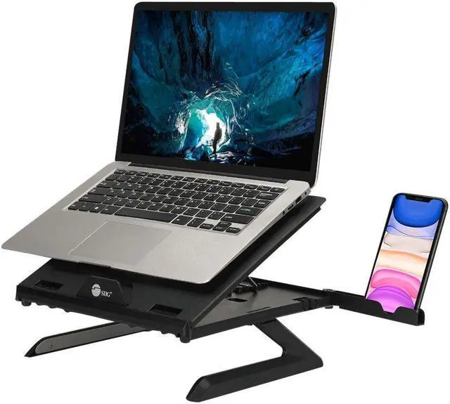 Alt view image 6 of 6 - SIIG Adjustable Riser Stand Holder for Laptop up to 17" CEMT3911S1