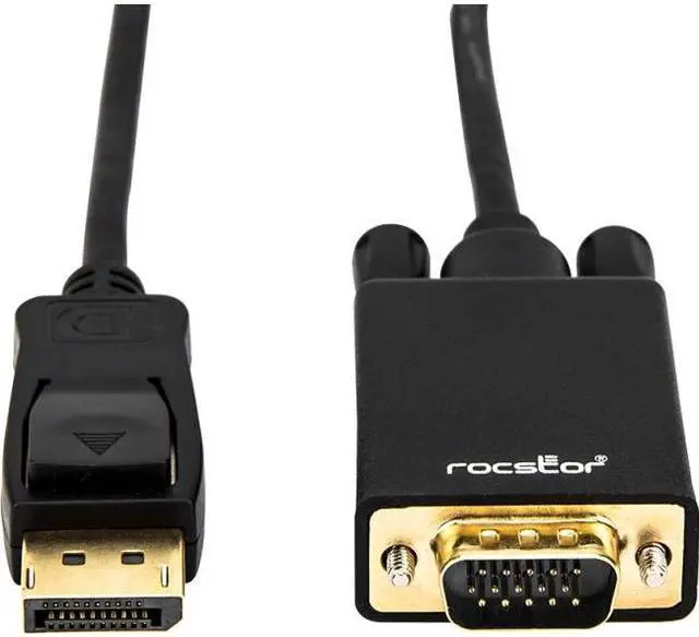 Alt view image 16 of 16 - Rocstor Y10A172-B1 6Ft DisplayPort to VGA M/M Cable Supports 1080P 60HZ
