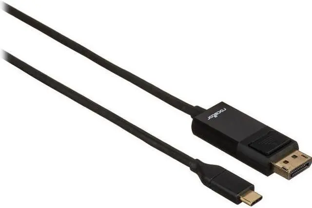 Alt view image 7 of 7 - ROCSTOR 3FT USB-C TO DISPLAYPORT CABLE SUPPORTS 4K 60HZ-GOLD PLATED-BLACK