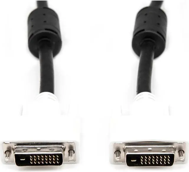 Alt view image 14 of 14 - Rocstor Premium 10ft DVI-D Dual Link Monitor Extension Cable M/F, White/Black