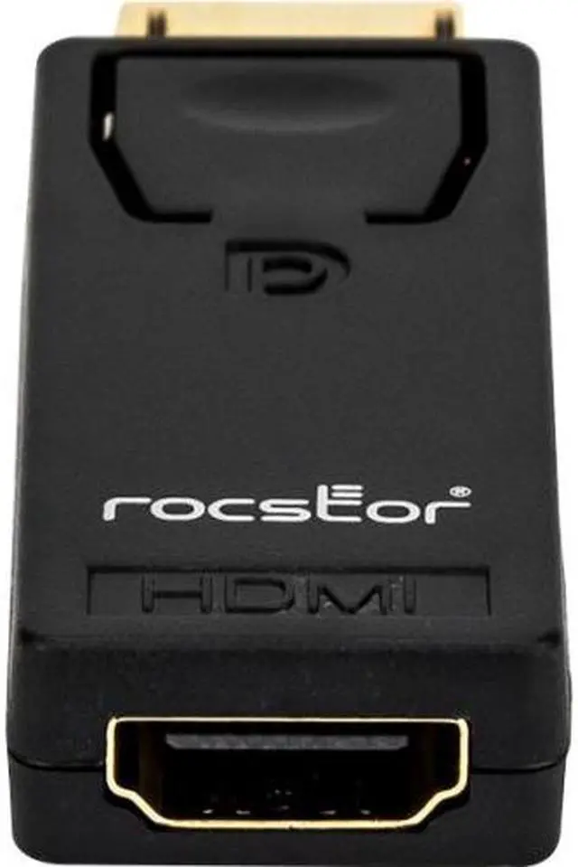 Alt view image 5 of 5 - Rocstor Y10A170-B1 Displayport To Hdmi Adapter M/F Gold Plated Connectors Black