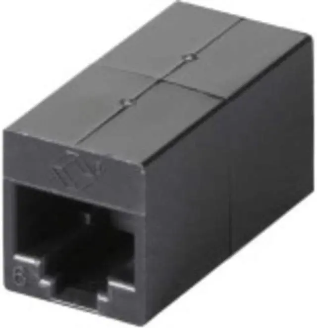 Alt view image 7 of 7 - CAT6 Straight-Through Coupler Unshielded Black