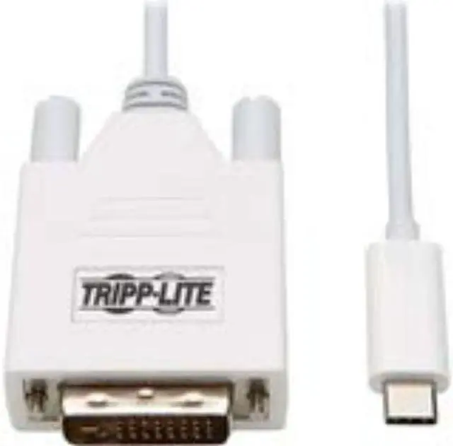 Alt view image 9 of 9 - Tripp Lite U444-010-DE 10 ft. Male to Male USB-C to DVI Adapter Cable, White