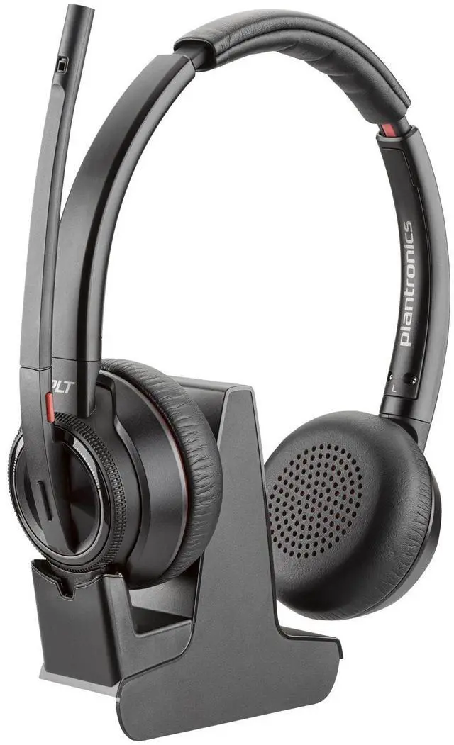 Alt view image 6 of 6 - Poly Savi 8220 Office Stereo DECT 1920-1930 MHz Headset - Microsoft Teams Certification - Stereo - Wireless - DECT - 590 ft - 32 Ohm - 20 Hz - 20 kHz - On-ear - Binaural - Ear-cup - Noise Cancelling M