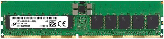 Alt view image 2 of 3 - Micron 48GB DDR5-5600 PC5-44800 2R CL46 ECC Model (MTC20F208XS1RC56BR)