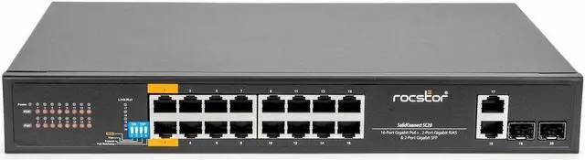 Alt view image 2 of 2 - Rocstor SolidConnect SC20 20-Port Unmanaged Ethernet Switch Y10S007-B1