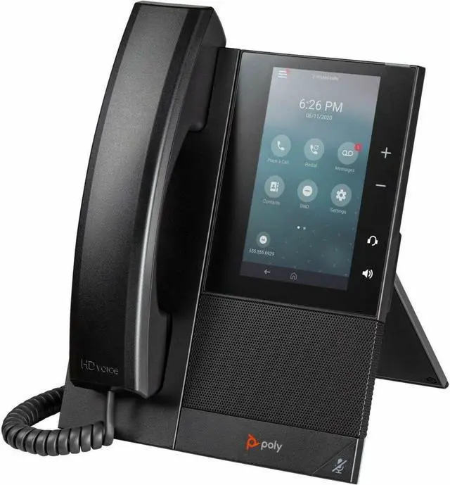 Alt view image 6 of 12 - HP Poly CCX 500 IP Phone Corded/Cordless Bluetooth Black VoIP 2x Network RJ-45 PoE Ports Model 84C15AA#ABA