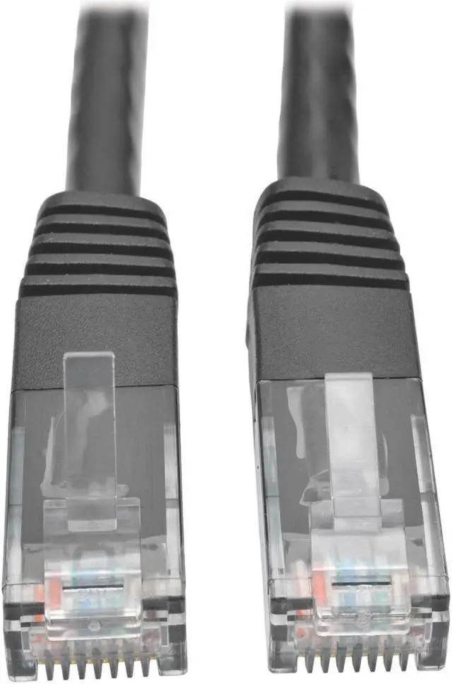Alt view image 9 of 9 - Tripp Lite Cat6 Gigabit Molded Patch Cable, 14 ft. RJ45 (M/M), 550MHz 24 AWG Black 14' (N200-014-BK)