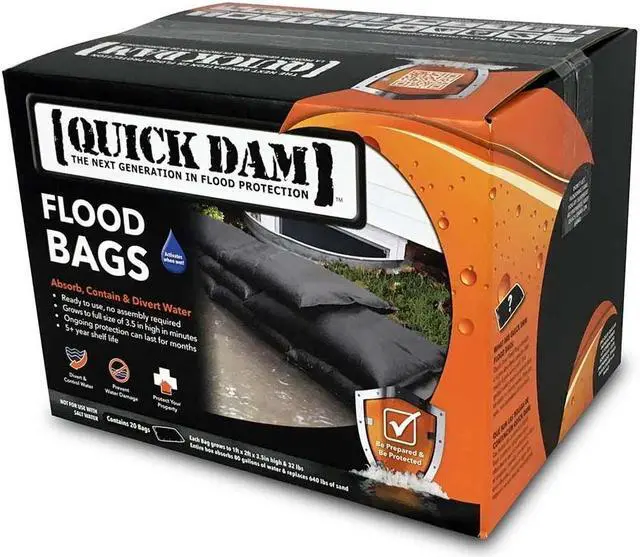 Alt view image 6 of 6 - QUICK DAM QD1224-20 Flood Barrier,2 ft.L,3-1/2"H,PK20