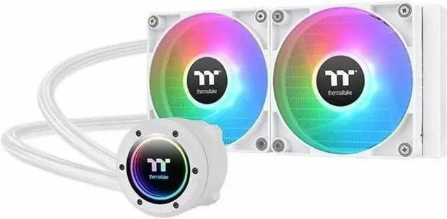 Alt view image 8 of 9 - Thermaltake TH240 V2 ARGB Snow CL-W364-PL12SW-A All-In-One Liquid Cooler