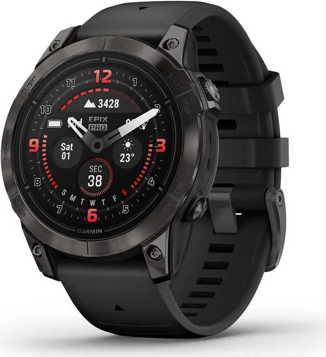 Alt view image 11 of 11 - Garmin epix Pro (Gen 2) Sapphire Edition, 47mm, High Performance Smartwatch, Advanced Training Technology, Built-in Flashlight, Black