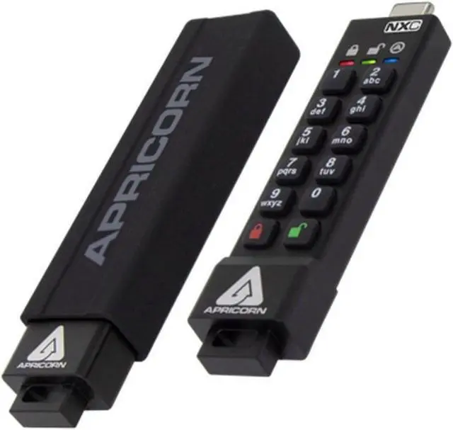 Alt view image 11 of 11 - Apricorn Aegis Secure Key 3 NXC 64GB 256-bit Encrypted FIPS 140-2 Level 3 Validated Secure USB 3.0 Type C Flash Drive, ASK3-NXC-64GB