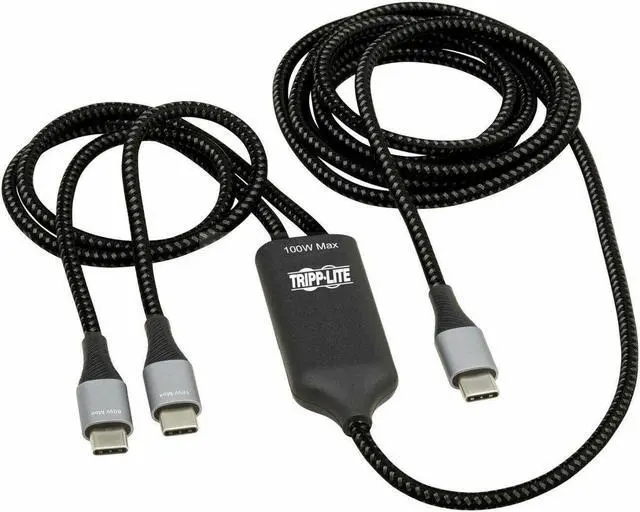 Main image of Tripp Lite 6ft USB-C Charging Cable/Splitter M/2xM 100W PD U420P2X6100W