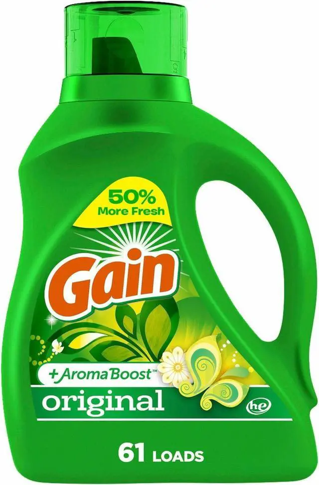 Main image of Liquid Laundry Detergent Gain Original Scent 88 oz Pour Bottle 4/Carton 80745070