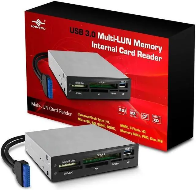 Main image of VANTEC LINK USB 3.0 MULTI-LUN MEMORY INTERNAL CARD READER, YOU WILL GET A COMPAC