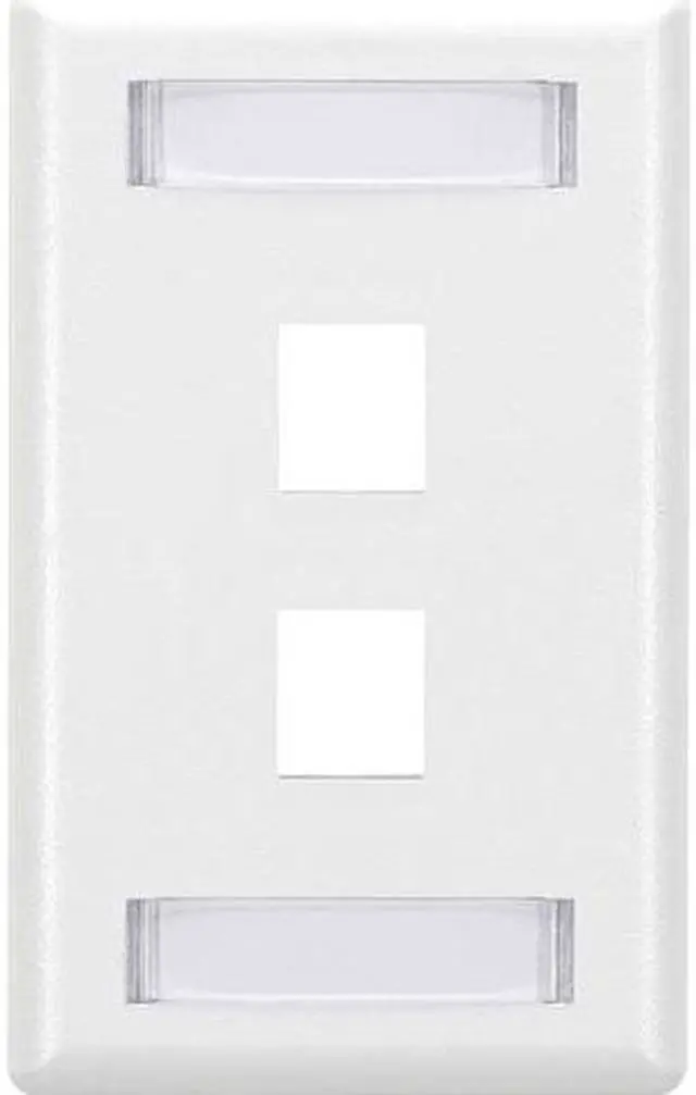 Alt view image 8 of 8 - Black Box GigaStation2 2 Socket Network Faceplate WPT464