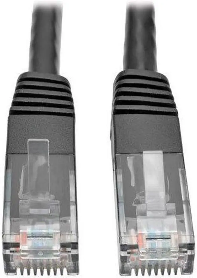 Alt view image 9 of 9 - Tripp Lite Cat6 Gigabit Molded Patch Cable, 20 ft. RJ45 (M/M), 550MHz 24 AWG Black 20' (N200-020-BK)