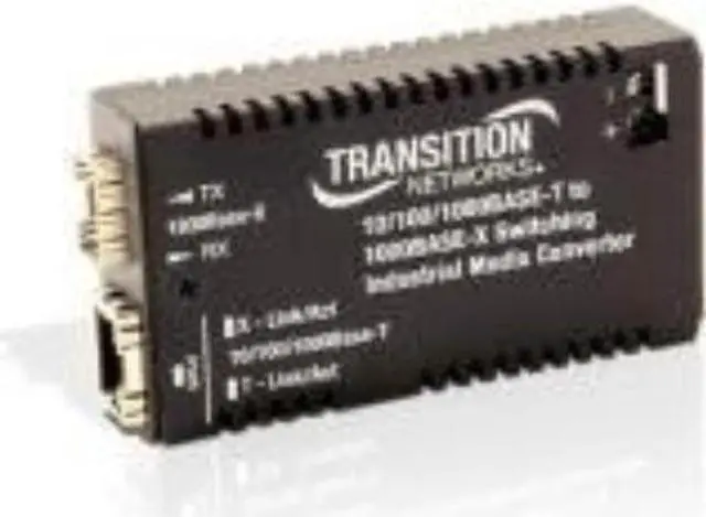 Alt view image 12 of 14 - Transition Networks M/GE-PSW-SFP-01-NA Mini 10/100/1000 Bridging Media Converter