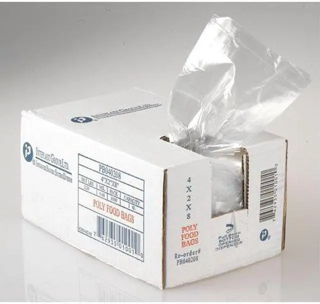 Alt view image 3 of 3 - Inteplast Group Food and Utility Bags 8 x 4 x 18 8-Quart 1.20 Mil Clear 1000/Carton PB080418XH