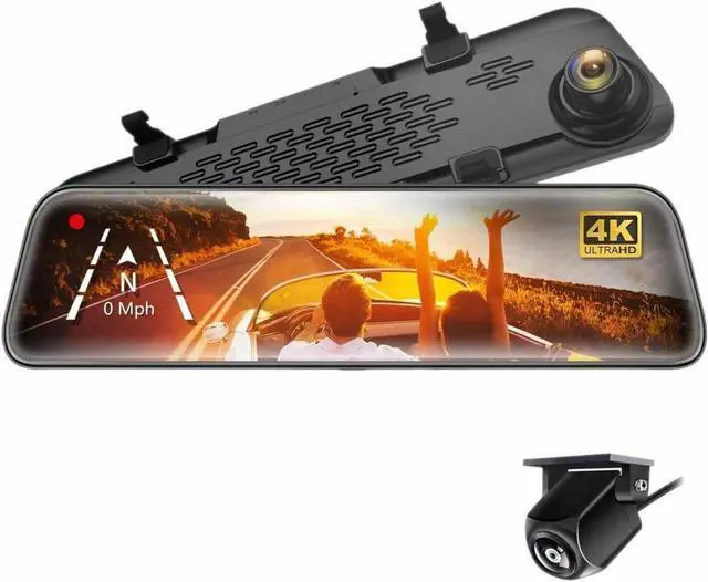 Main image of GekoGear Orbit D400 4K Rearview Mirror Dash Cam with 1080P Backup Cam