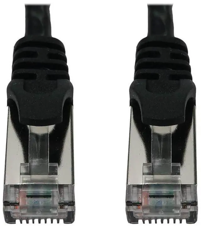 Alt view image 5 of 9 - Eaton Tripp Lite Series Cat6a 10G Snagless Shielded Slim STP Ethernet Cable RJ45 M/M PoE Black 1 ft. 0.3 m
