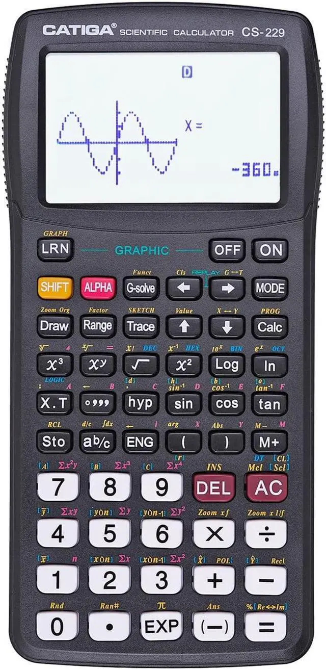 Main image of Adesso CS-229B Scientific Graphic and Engineering Calculator Black CS229B